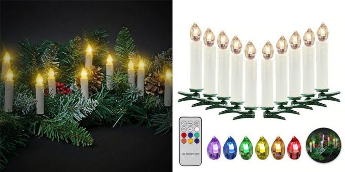Božični okraski z AliExpress: LED sveče