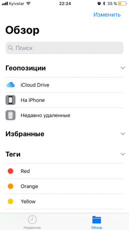 iOS 11: datoteke
