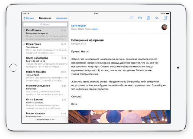 Posodobljeno Mail v iOS 9