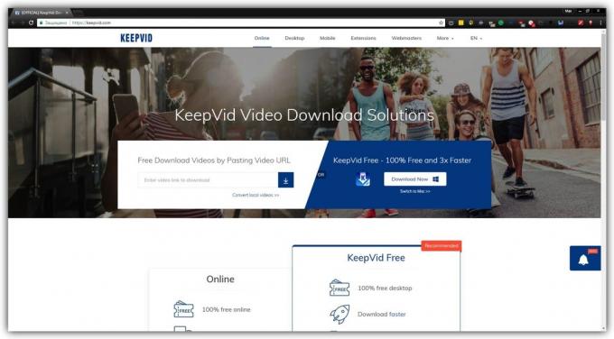 Kako prenesti video posnetke brez programiranja: KeepVid