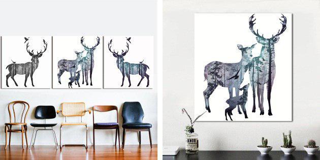 Plakat z jeleni