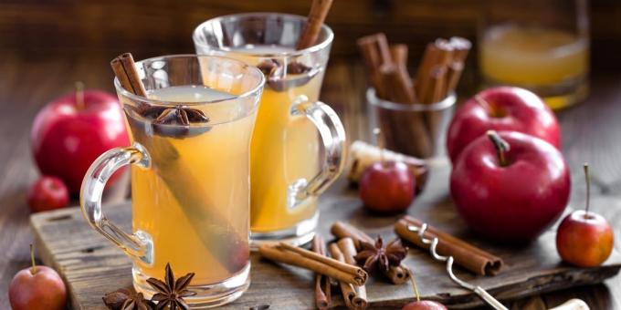 Brezalkoholne kuhano vino na jabolčni sok pomaranče: najboljši recept