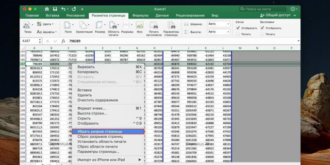 Kako odstraniti prelom strani v Excelu
