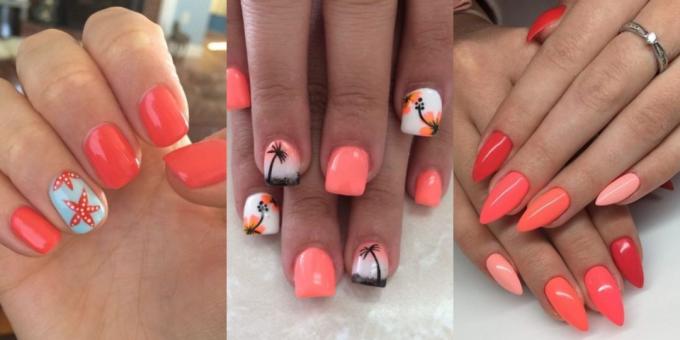 Fashion Nails 2019: Live coral