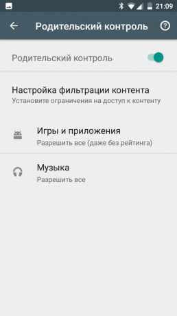 Google Play: Starševski nadzor