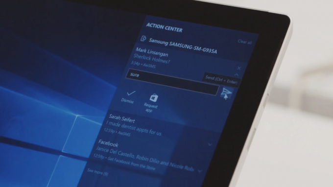 Sinhronizacija telefona obvestil vaš računalnik Windows 10. obletnica Update