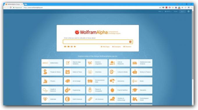 Večina iskalnikov: Wolfram | Alpha