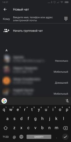 Google Sporočila nočni način za Android
