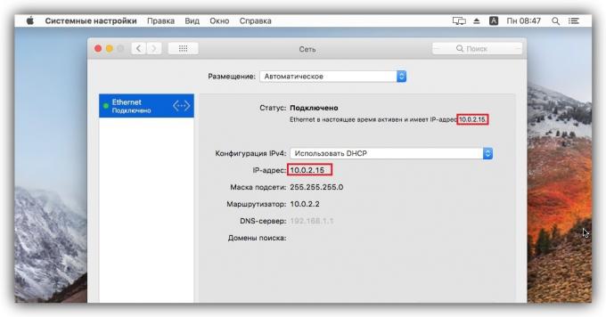 Kako ugotoviti IP-naslov MacOS na