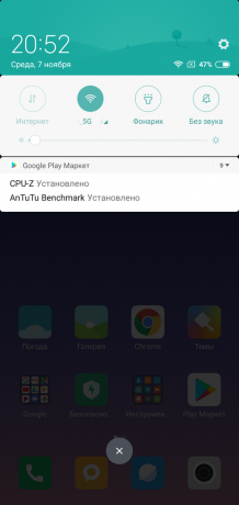 Pregled Xiaomi redmi Opomba 6 Pro: Obvestila
