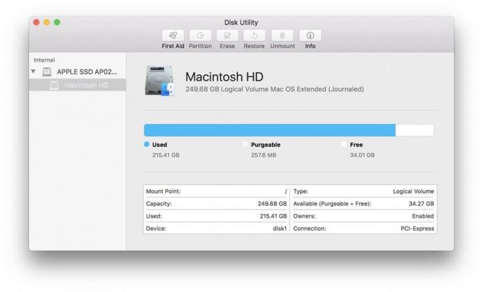 Računalnik z MacOS ne vidi trdi disk: Disk Utility