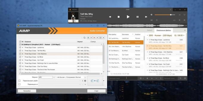 Audio Converter za Windows, MacOS in Linux: AIMP