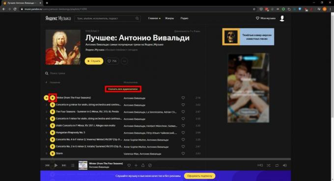 Kako prenesti pesem iz Yandexa. Glasba ": YaMusic.pro