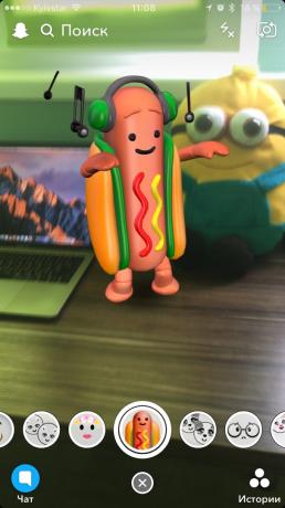 Ples hot dog v Snapchat