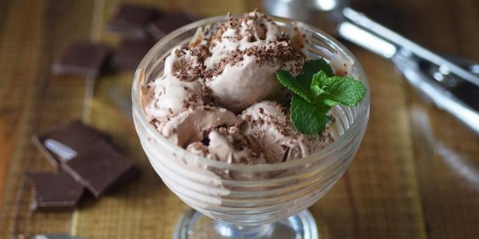 Čokolada sladoled s kondenzirano mleko