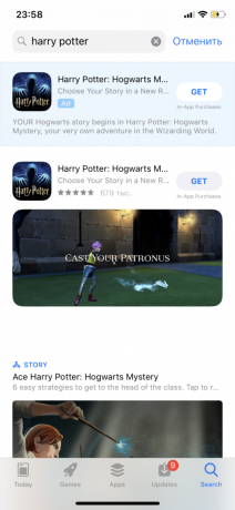 Iskanje Harry Potter: Wizards Unite v App Store