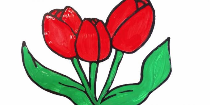 Kako pripraviti preprost šopek tulipanov