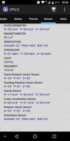 VKworld S8: senzorji