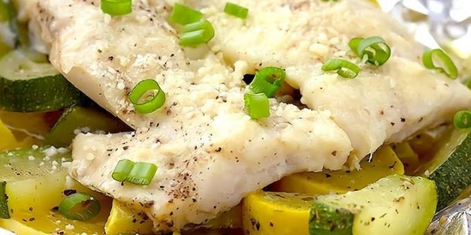 Recepti: Alaska Pollock v pečici z bučkami