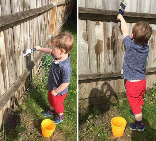 Nasveti za starše: napolniti otroka slikati ograjo