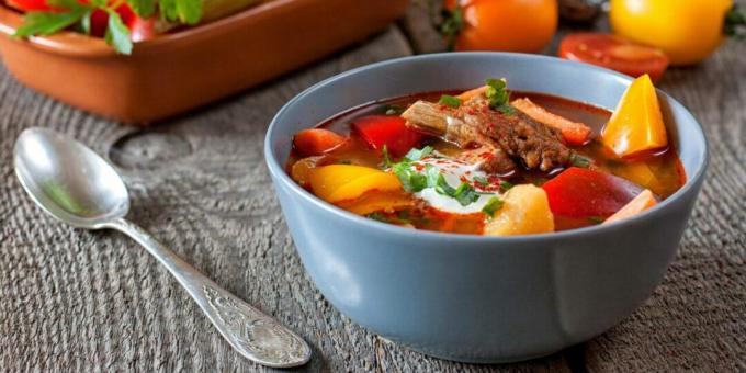 Bograch - juha z golažem na zakarpatski način