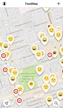 FoodMap: Iskanje obratov v drugem mestu