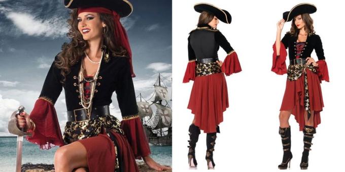 Božični kostumi za odrasle: piratski kapitan