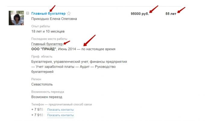 Odziv v skrajšani obliki na HH.ru
