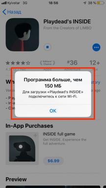 Kako prenos iz aplikacije App Store je tehta več kot 150 MB v omrežju