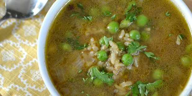 zelenjavne juhe: juha z grahom in rižem