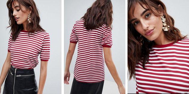 Ženske modne majice iz evropskih trgovin: majica boohoo rdeča