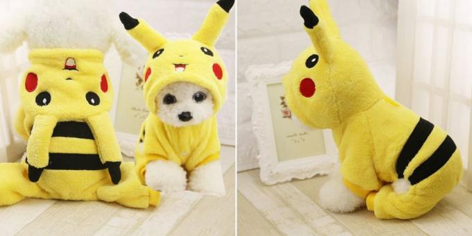 Božični kostumi za pse in mačke: Pikachu