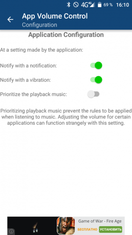 Aplikacija Volume Control: nastavitev po meri zvoka obvestila o Androidu