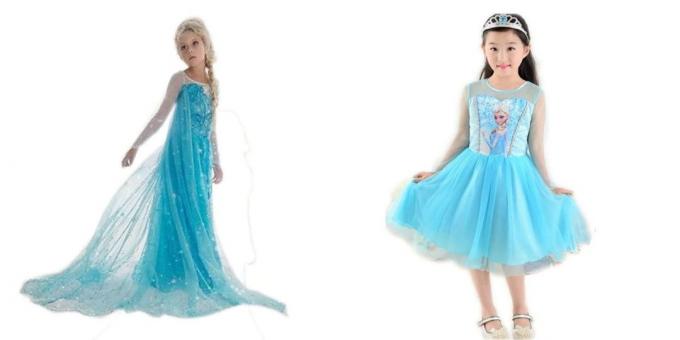 New Year kostumi za otroke: Princess Elsa