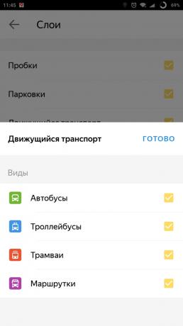 "Yandex. Zemljevid "mesta: Iskanje javni prevoz