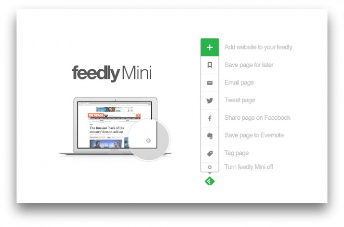 Feedly Mini - razširitev Chrome za priročno uporabo Feedly