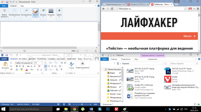 Nove možnosti pri delu z odprtimi okni in programov v operacijskem sistemu Windows 10