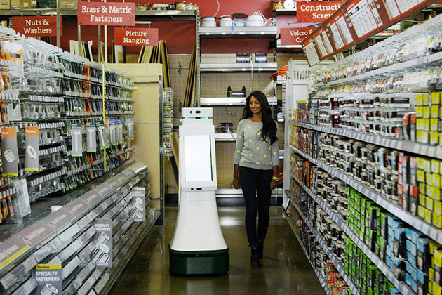 OSHbot robot Lowe je hipermarket