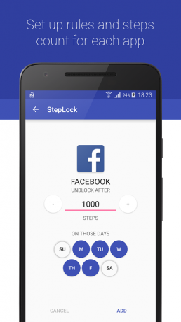 StepLock: norma korakov za odklepanje Facebook
