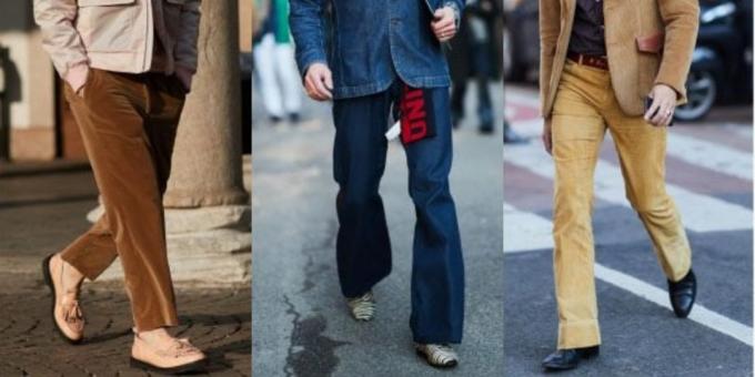 Najbolj modne moške hlače: hlače v slogu 1970