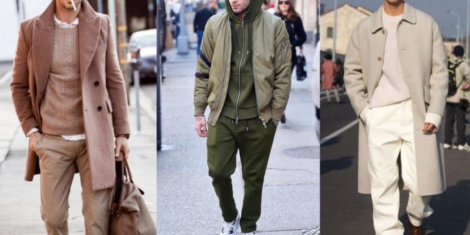 Moška moda - 2019: enobarvni nizi