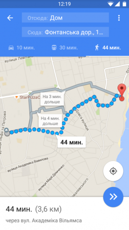korak Google Maps krmariti