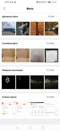 Xiaomi Cleaner Lite: iskanje fotografij