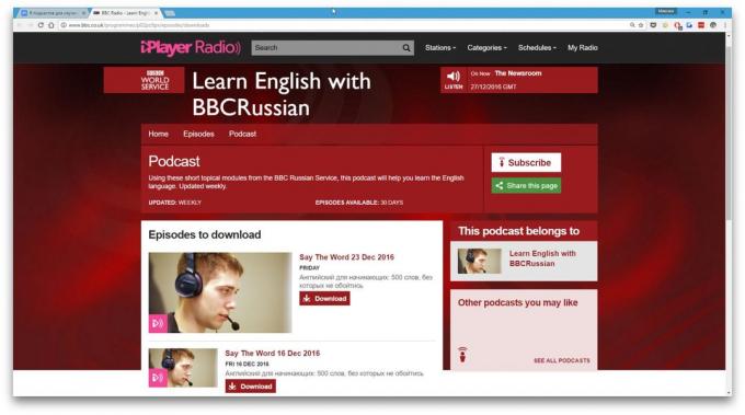 Podcasti da se učijo angleško: Naučite se angleško z BBCRussian