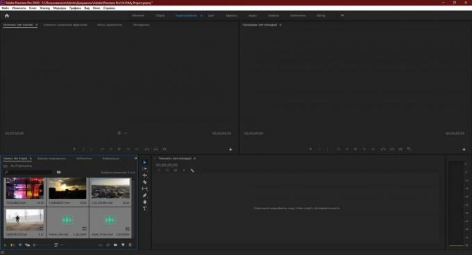 Adobe Premiere Pro: povleci in spusti sredstva