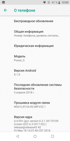 Ulefone moči 5. Android