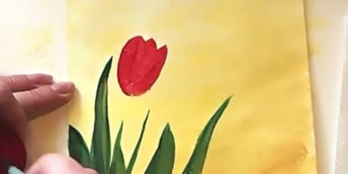 Kako pripraviti šopek tulipanov: dodajte brst