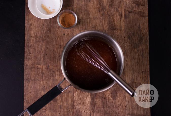 Granola - skuhamo medu in sladkorni sirup