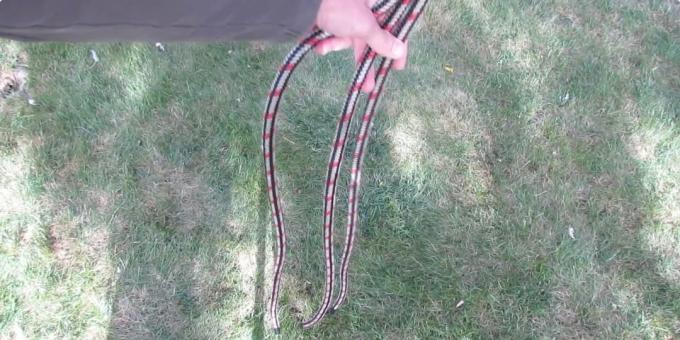 Swing roke: zategniti vozel na glavno vrv iz panoge