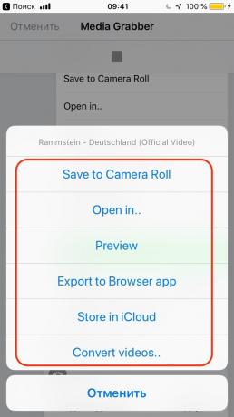Kako prenesti glasbo iz YouTube z aplikacijo za iOS: Shrani datoteko odpreti galerijo ali v katerikoli vlogi